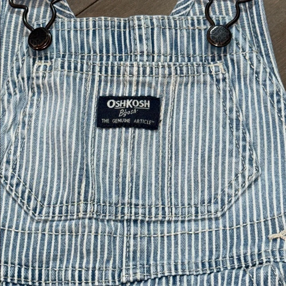Osh Kosh B’gosh striped youth overalls SZ 12M